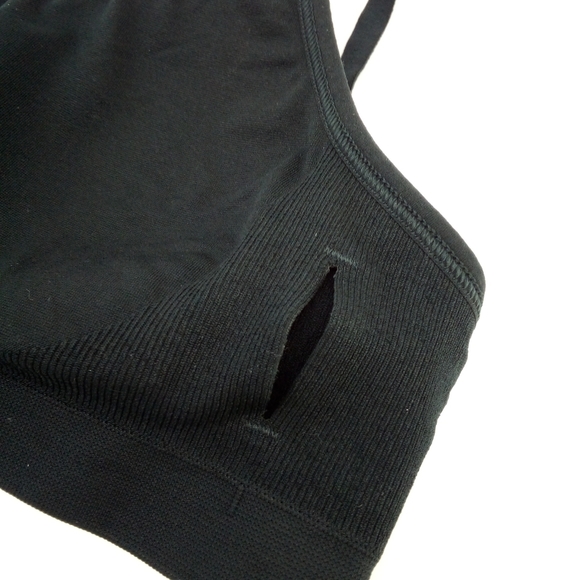 Gymshark Black Sports Bra XS Logo on Back Athleasure Athletic Gym Work Out - Picture 3 of 9